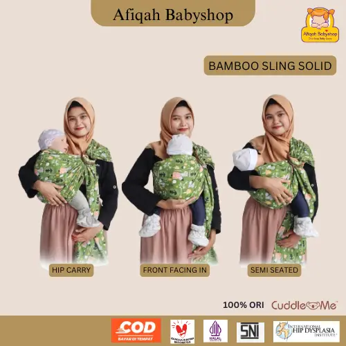 bamboo sling cuddleme / ringsling / gendongan bayi samping 2