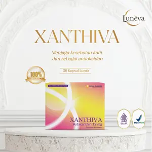 Xanthiva | Astaxanthin 12 mg | Antioksidan & Menjaga Kesehatan Kulit | BPOM & Halal | 30 Kapsul Lunak
