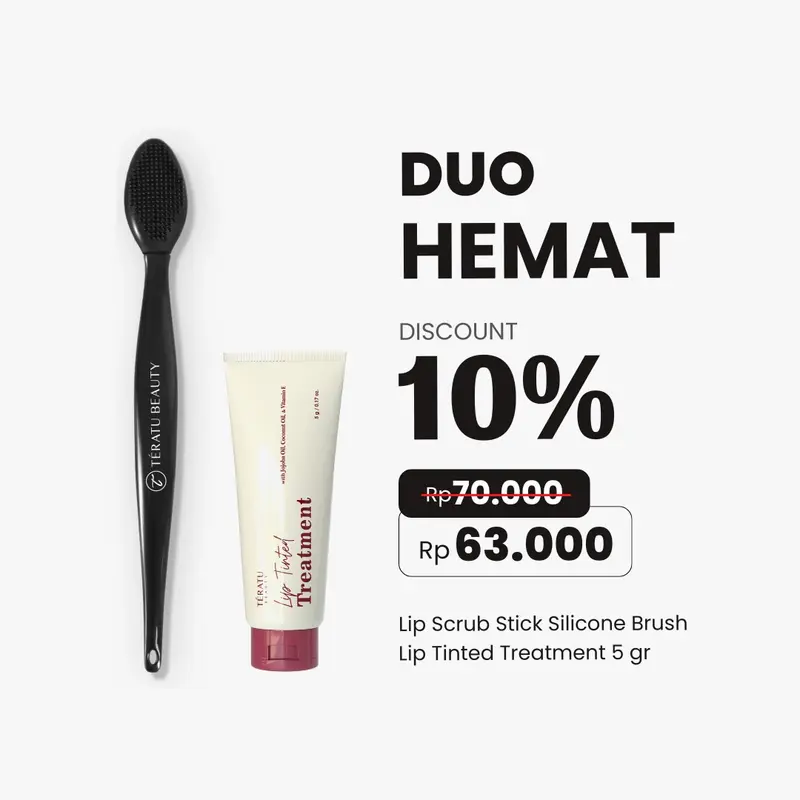 TERATU BEAUTY Lip Scrub Stick Silicone Brush (Scrub Bibir Kering Praktis Reuseable dan Tahan Lama) 5