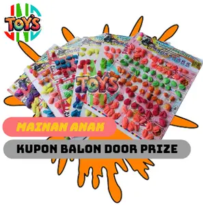 COD Paket 1 dan 2 Lembar Cabutan Balon Berhadiah Persamaan Angka Ganjil Mainan Anak isi 100 Balon 1 Lembar