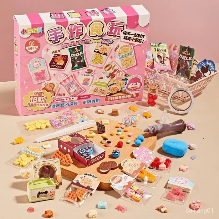 Murah DIY handmade food play squishy mainan edukasi anak membuat makanan minuman snack dessert (TIDAK DAPAT DIMAKAN) mainan masak masakan anak Non COD 4