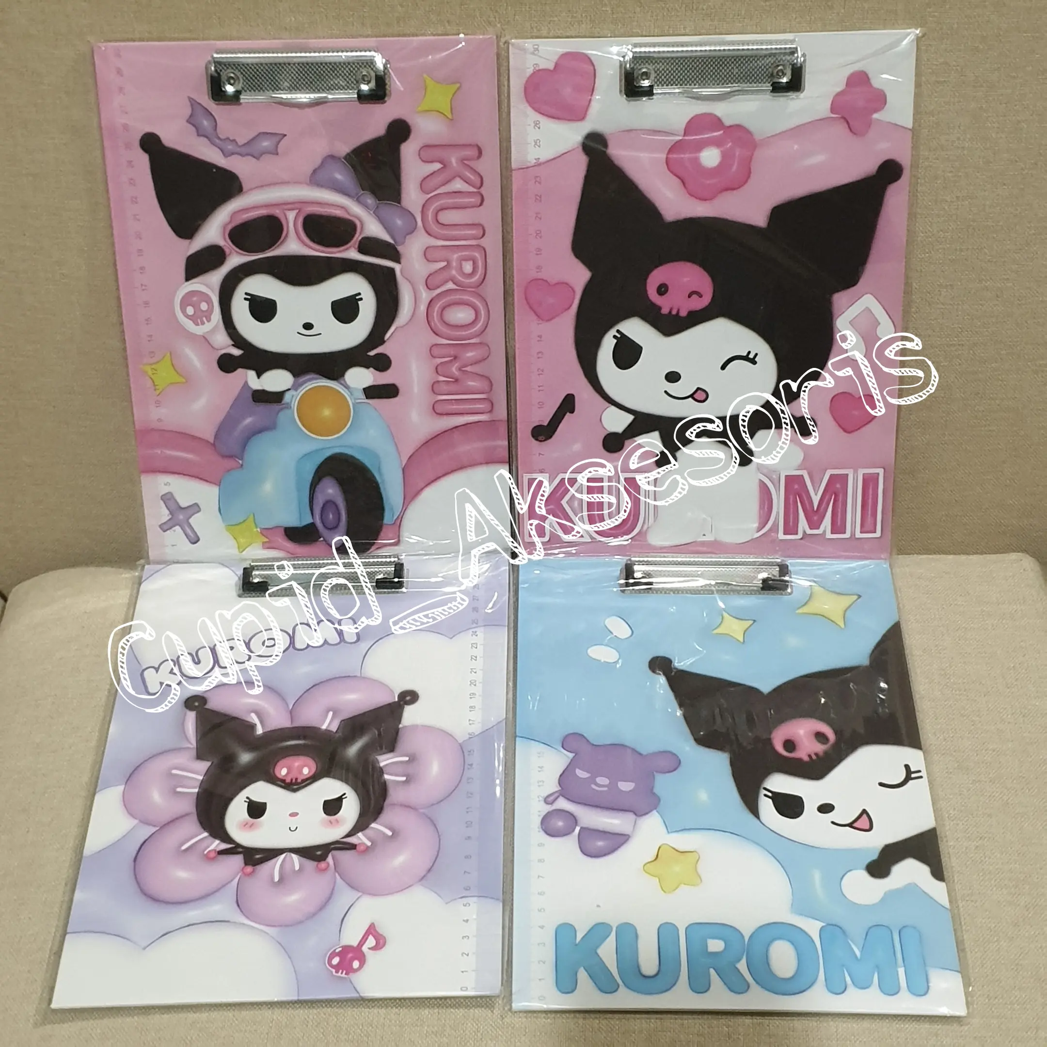 PAPAN JALAN UJIAN  CLIPBOARD (Ukuran 31cm x 25cm) - KUROMI SANRIO LUCU DAN BAGUS