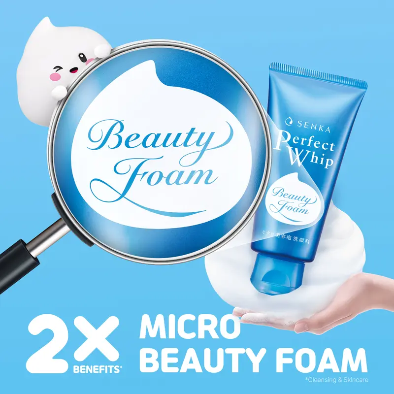 [TWINPACK] SENKA Perfect Whip Berry Bright 100gr - Facial Foam from Japan with Double Hyaluronic Acid untuk Membersihkan Kotoran di Wajah 5