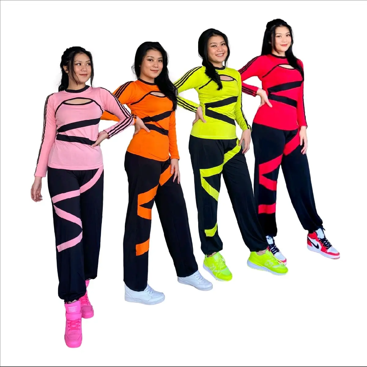 Setelan olahraga wanita zigzag sport