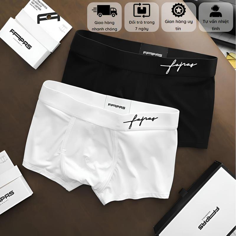 FAPAS Combo 5 Quần Boxer Thun Lạnh Nam Co Giãn 4 Chiều [Hàng Loại 1] - Quần Sịp Đùi Menswear Thoáng Mát & Thấm Hút Mồ Hôi Tốt