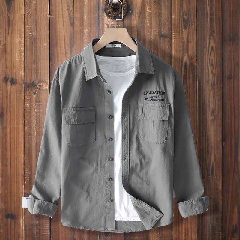 Áo sơ mi Nam vải kaki chéo dài tay, vải chéo cao cấp thoáng mát, trẻ trung, năng động lên phom thoải mái