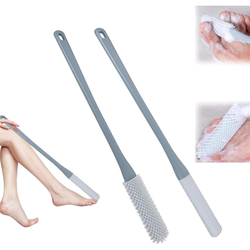 Product Introduction of 2PCS Soft Silicone Foot Wash Brush, Toe Gap Cleaning Brush, Foot Brush for Shower with Long Handle, Foot Brush with Brush Heads in Two Sizes, Foot Bath Brush for Seniors 23