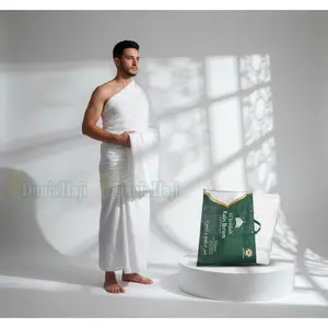 Perlengkapan Haji Kain Ihrom Ihram Jeddah 1 Set / Kualitas Tinggi Untuk Haji Dan Umroh