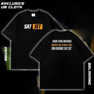 Kaos Sat Set Klemar Klemer Combed Distro Katun Nyaman Baju