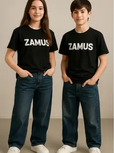 Zamus Celana Skena Anak Original Jeans High Quality Pinggang Karet Muter Aksen Kancing Depan Size 24-26 Usia 7-14 Tahun Fashion