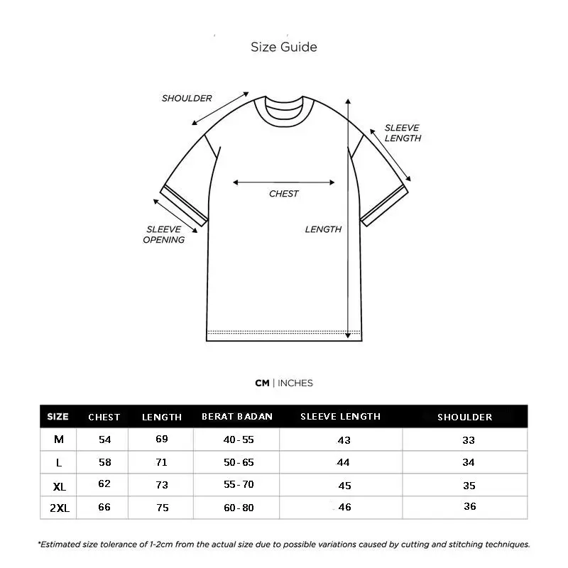 YIYOYI  T273 Model Regular Unisex Bergaris Bahu Korean Style Kaos Oversize Lengan Pendek T-Shirt Katun Wanita Top Muda Crop Atasan Putih Tee 2
