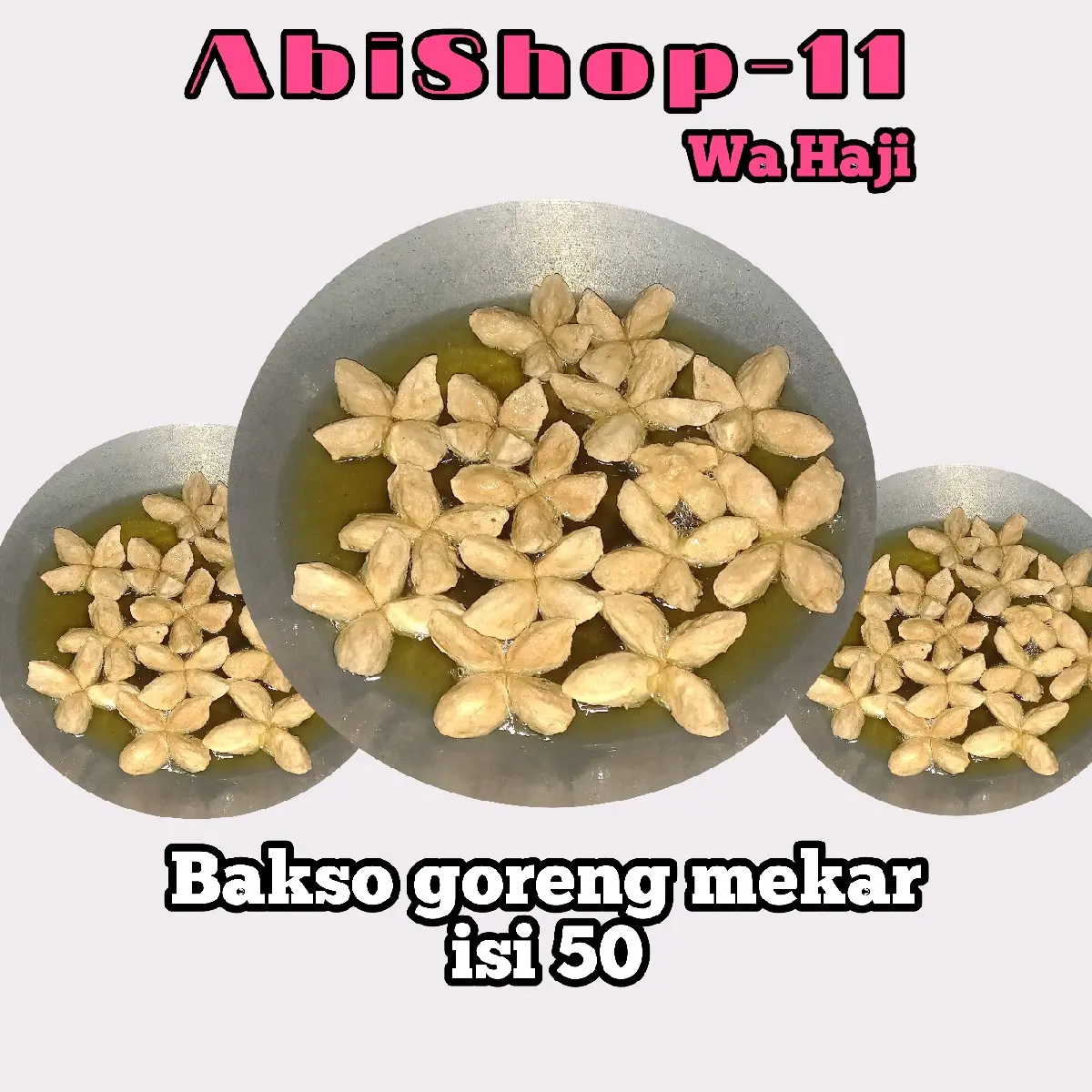 ISI 50-BAKSO GORENG MEKAR MENTAH,RASA  Daging AYAM Baso Instan Food