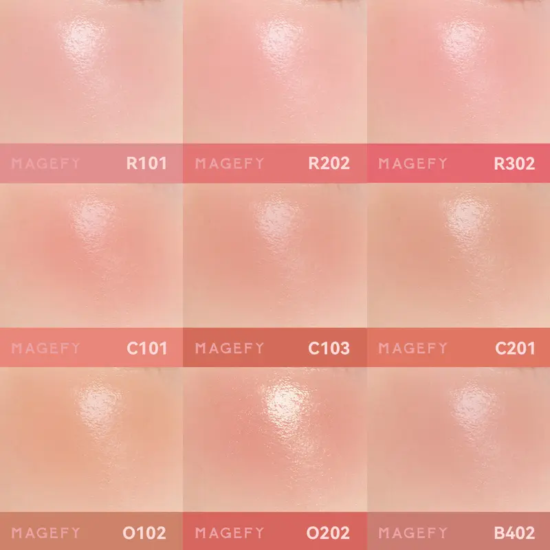 MAGEFY Blush Stick 3-in-1 untuk Pipi, Bibir & Mata – Tekstur Ringan, Hasil Matte Natural, Tahan Lama 12 Jam & Mudah Diratakan MF-F08-ES01 Multiuse Wajah 3