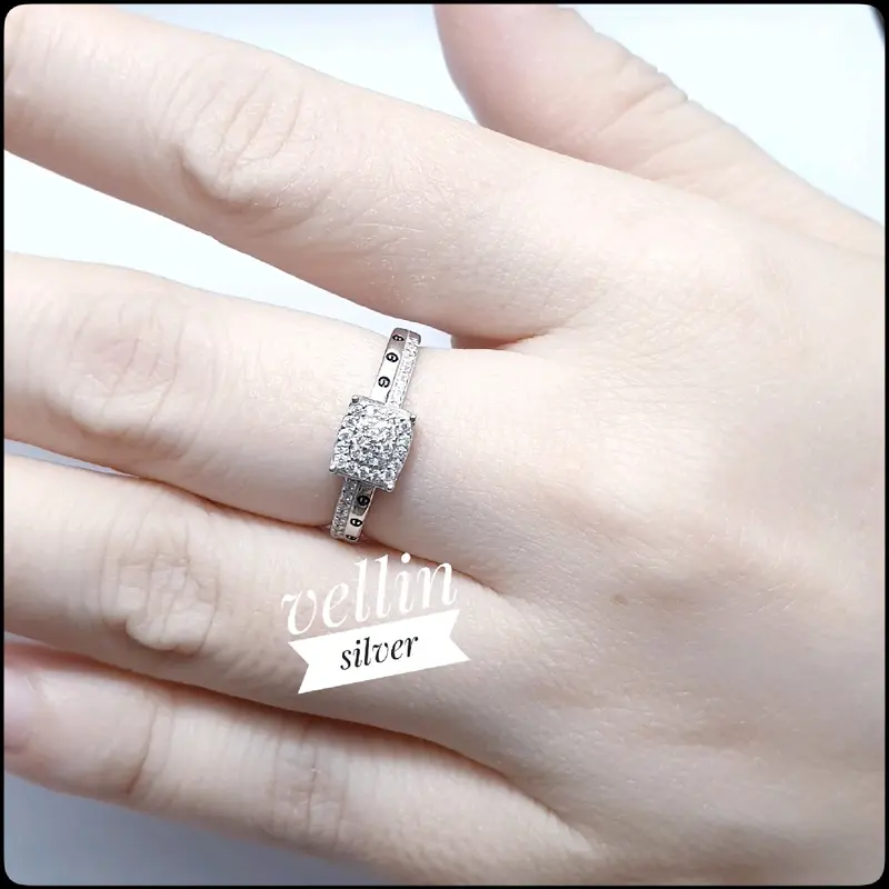Cincin Wanita Perak 925 Asli - Cincin Ring Silver 925 Ori Antikarat cc235 1