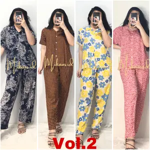 Piyama Rayon LD102cm / Piyama Wanita / Piyama Celana Panjang / COD Piyama Rayon Premium/ Setelan One Set Piyama / Baju Santai Wanita