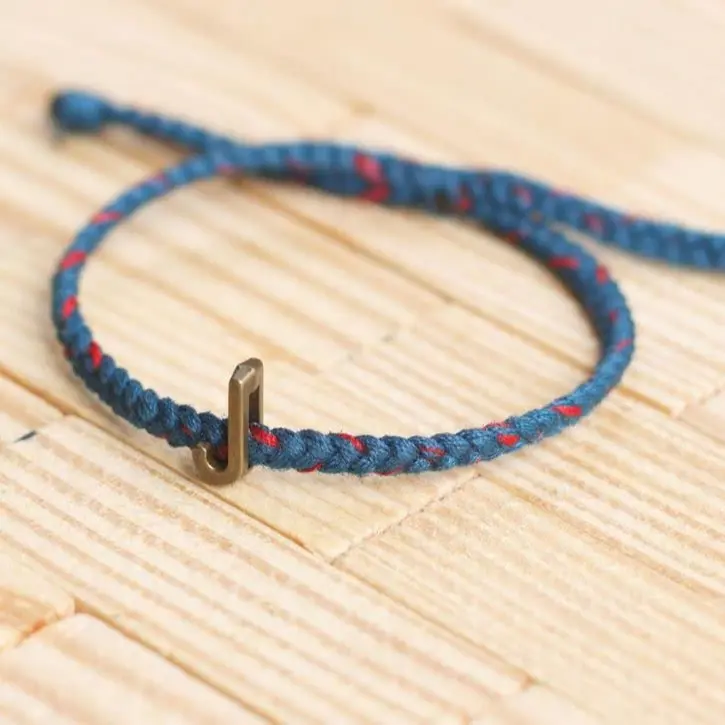 Gelangtali iden Gelang Tali Inisia Huruf Custom Nama Bracelet Aestethic request Aksesoris Couple 0