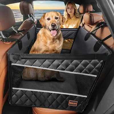 MIXJOY Dog Car Seat For Large Medium Dogs, Back Seat Extender for Dogs ...