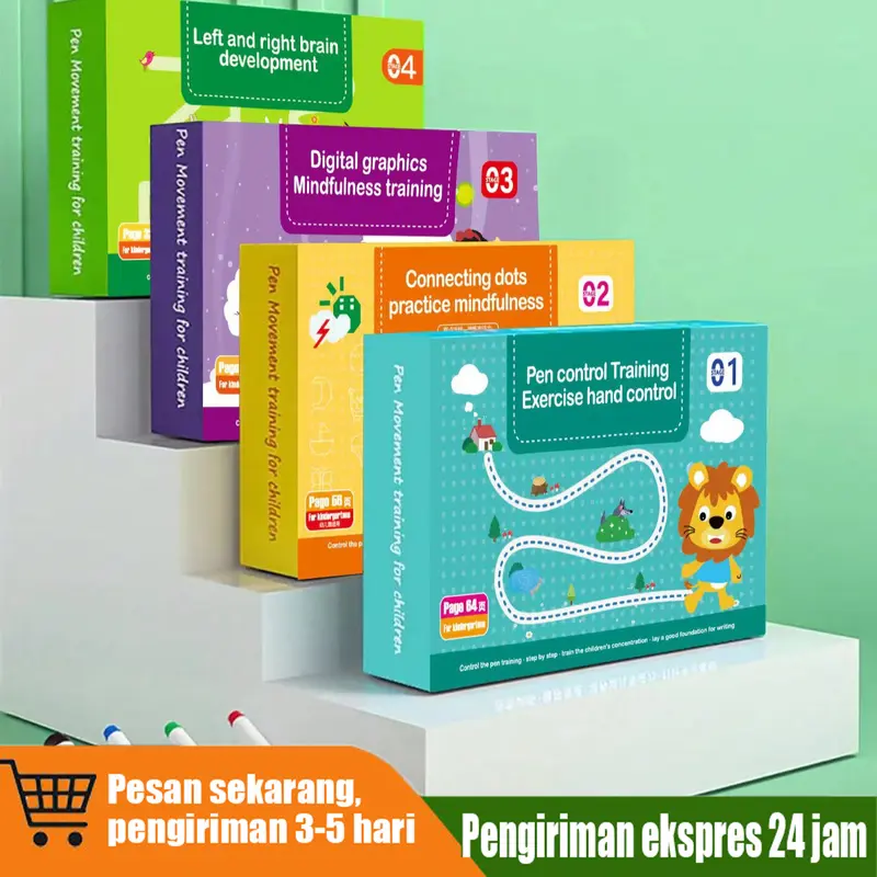 Magical Tracing Workbook ReusableDot To Dot Wipe And Clean Book Dapat Dihapus Mainan Edukasi Menggambar Latihan Menulis Titik Ke Titik Berpikir Reusable Magic Workbook Buku Edukasi Anak Belajar Activity Book 0