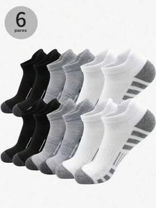 Calcetines de malla transpirables para hombre, calcetines cortos de alta calidad, uso diario casual, paquete de 6 pares, diseño cómodo y multifuncional
