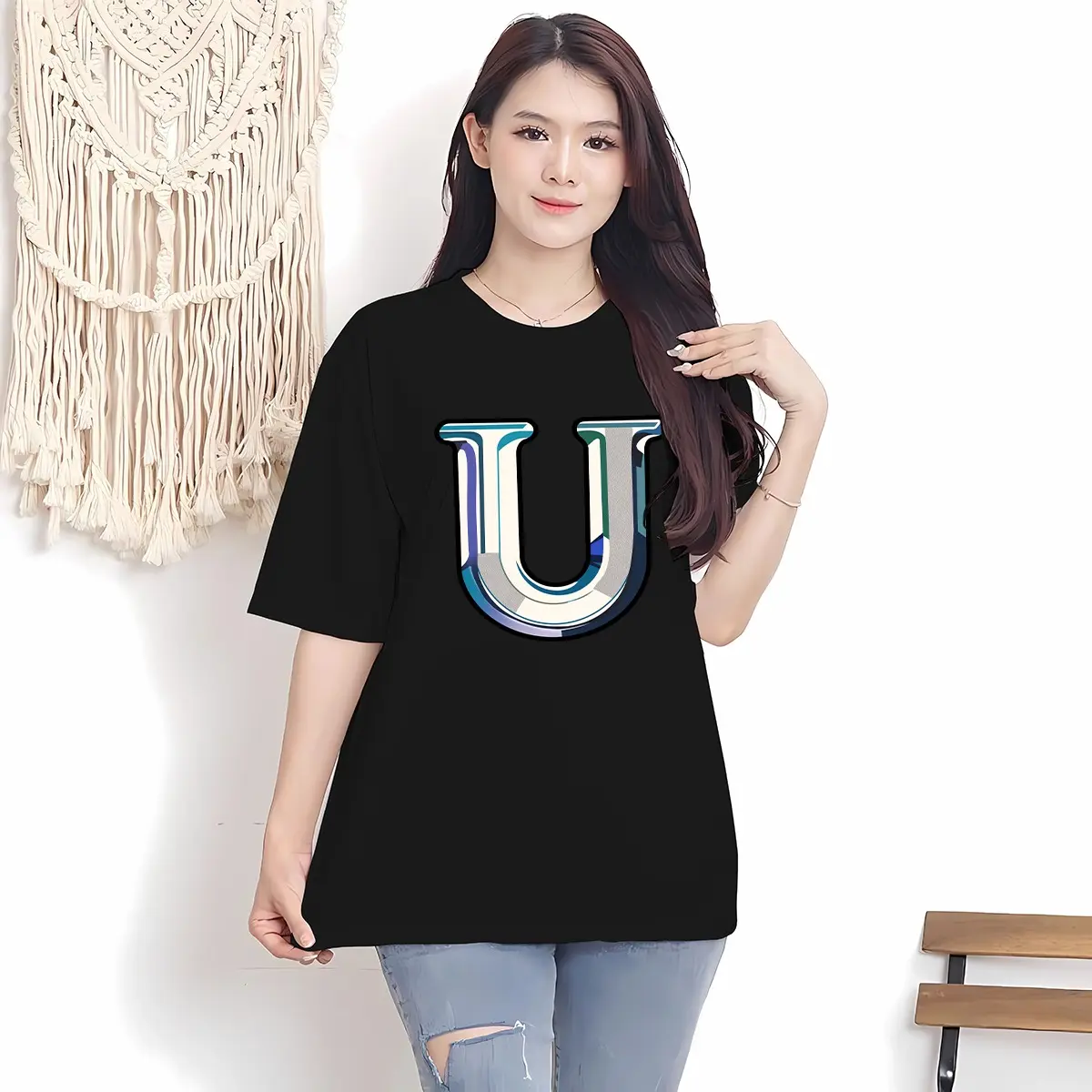 Kaos Oversize Wanita/Kaos Distro WANITA/Kaos Streetwear Oversize/Baju Kaos Distro motif Dewasa Combed Oblong Santai Nyaman Variasi Pendek Atasan Polos Tee