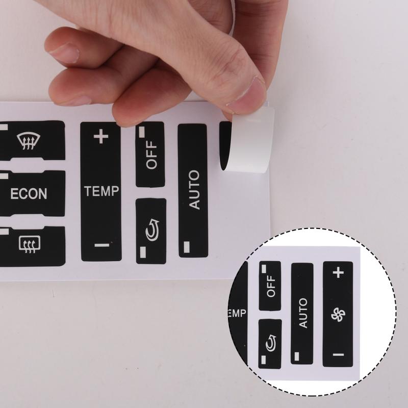 Product Introduction of For Audi A2/ A3 8L A/C Button Repair Kit Fix Faded Ugly Car Stickers Car Air Condition Control Switch Button Repair Stickers 15