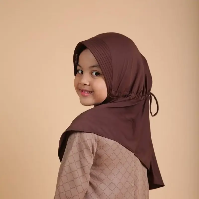 HIJAB INSTAN SERUT JOKOWI ANAK SEKOLAH JERSEY SPANDEK (S) BERGO HAMIDAH TALI BELAKANG KERUDUNG