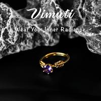 Gambar Vimuti Zaitun Cincin Wanita Adjustable Zirkon Ungu Berlapis Emas 18K Elegan untuk Sehari-hari dari Vimuti Kota Tangerang 5 Tokopedia
