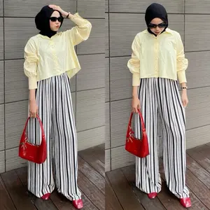 Strip flowy pants BYZAF - Comfy for dailyy Kulot