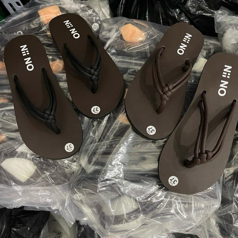 [ND04] FORM NHỎ Dép kẹp trơn nữ quai da đế bằng, dép xỏ ngón DéP GiàY Shoes 4