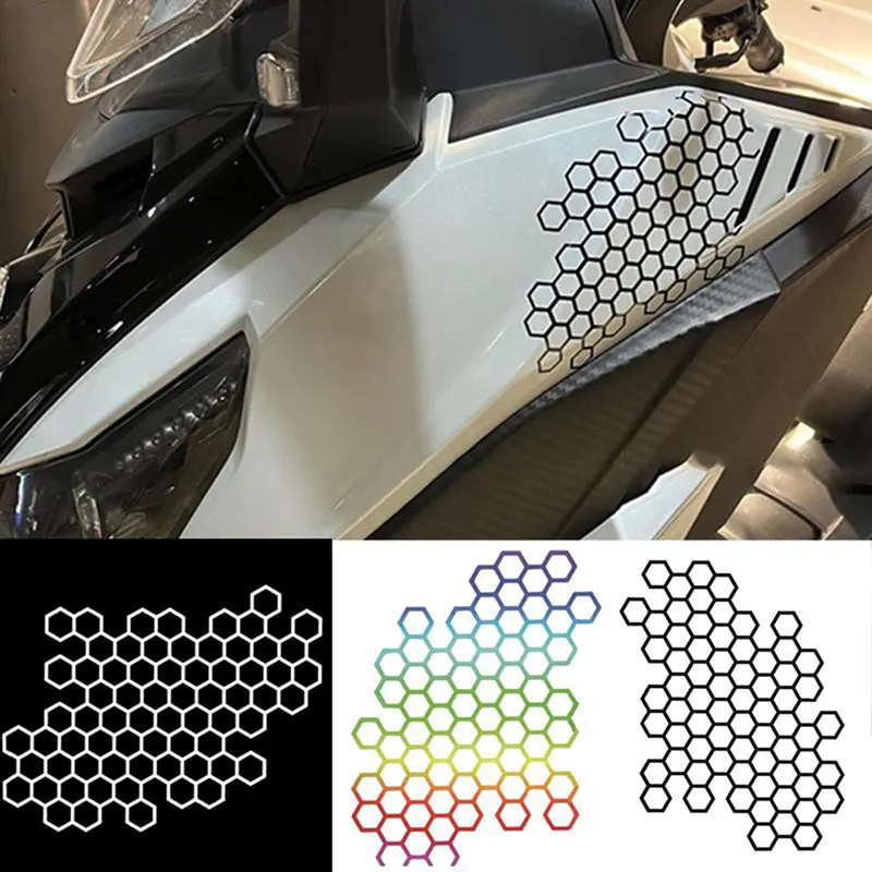 1 PC Motorcycle Sticker Honeycomb Helmet Decals Stickers Helmet Decal Waterproof Stickers Motorcycle Decals Bumper Sticke
