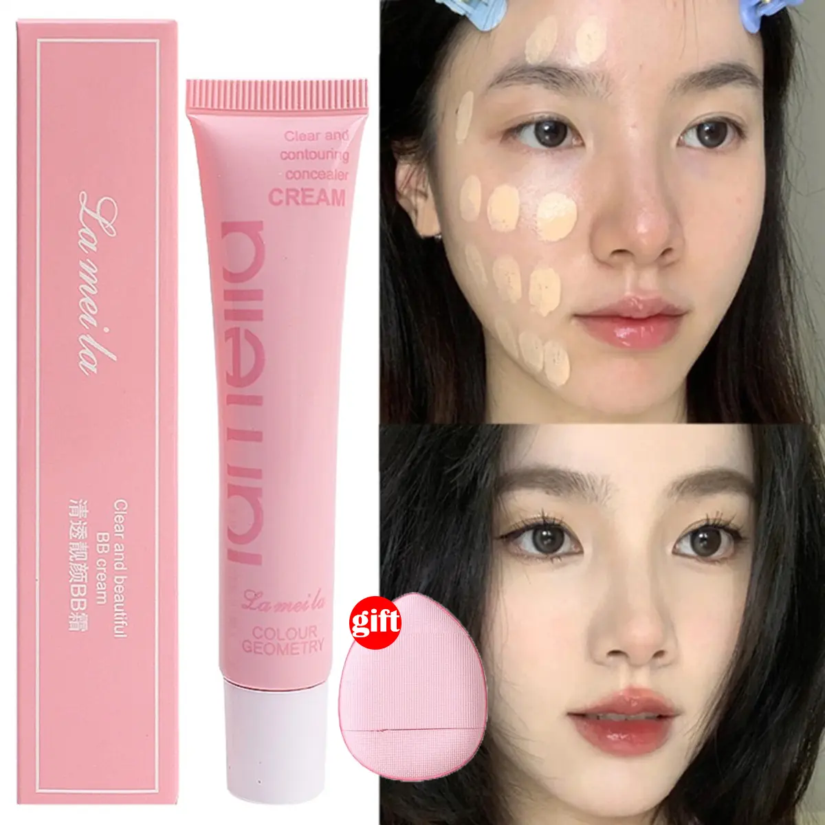 Kem Nền Dạng Lỏng Dưỡng Ẩm 15ML, Kem Nền Trang Điểm, Kiểm Soát Dầu, Không Thấm Nước, Che Phủ Lâu Trôi, Quầng Thâm, Kem BB Mờ, Kem Che Khuyết Điểm