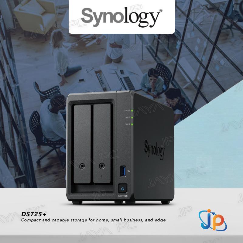 Synology DS725+ DiskStation 2-BAY NAS Server Cloud Storage AMD Ryzen ...