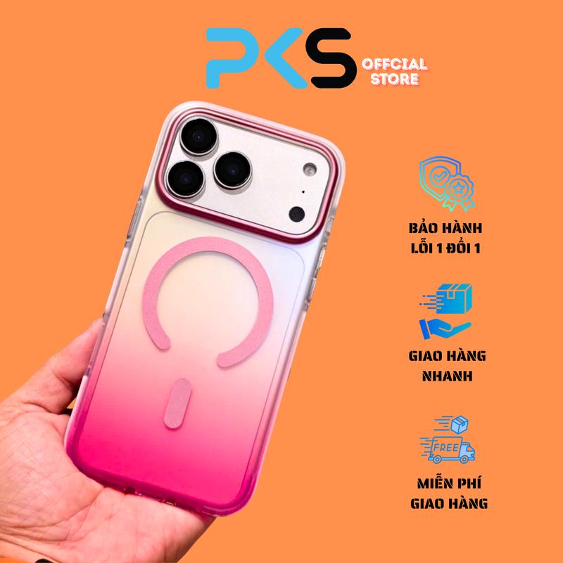 Ốp lưng Raigor/Ravaka loang màu chống sốc, nhám hạn chế vân tay, tích hợp magsafe bảo vệ camera