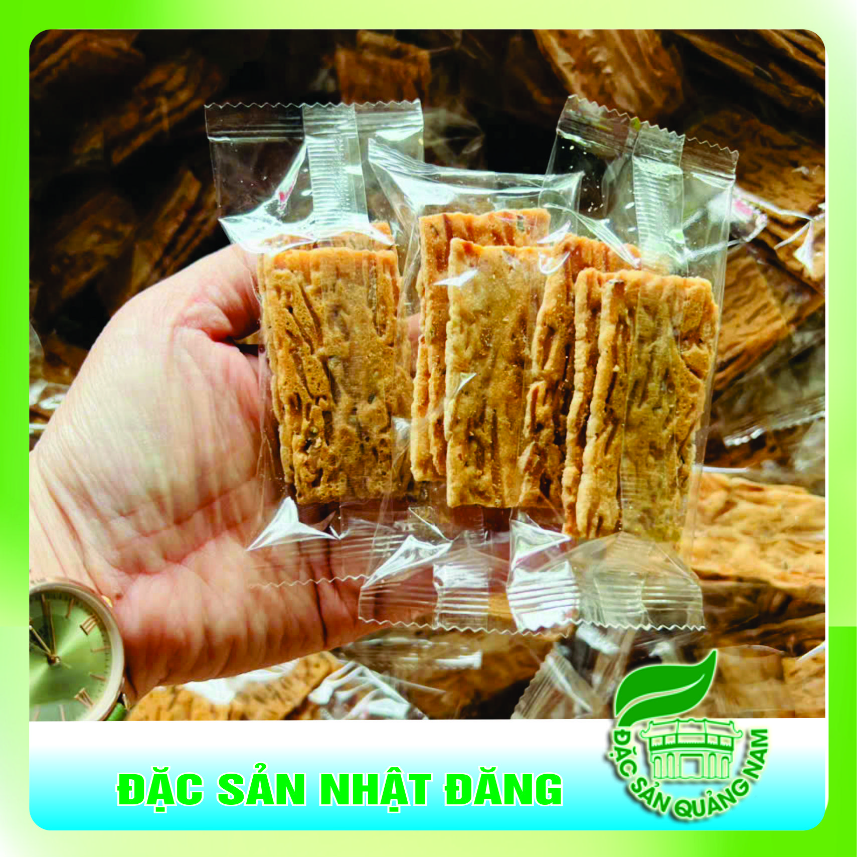 500g bánh dừa nướng Quảng Nam(túi zip) vỏ trong - thương hiệu Quỳnh Trân thơm ngon
