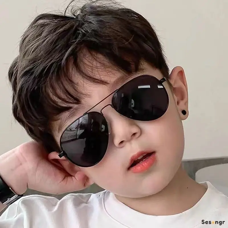 kacamata anak model aviator kisaran usia 4 sampai 6 pria wanita bahan besi