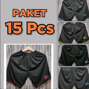 100 Ribu dapat 15 Pcs Celana Olahraga Futsal Sepak Bola Sepeda Joging gym Uniseks Sport pakaian termal plus size celana pendek olahraga