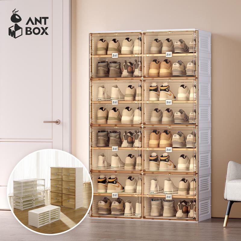 Tủ Giày, Antbox, Gấp Gọn, Ổn Định Mạnh, Đựng Giày, Giá Để Giày, Có Cửa Từ Tính