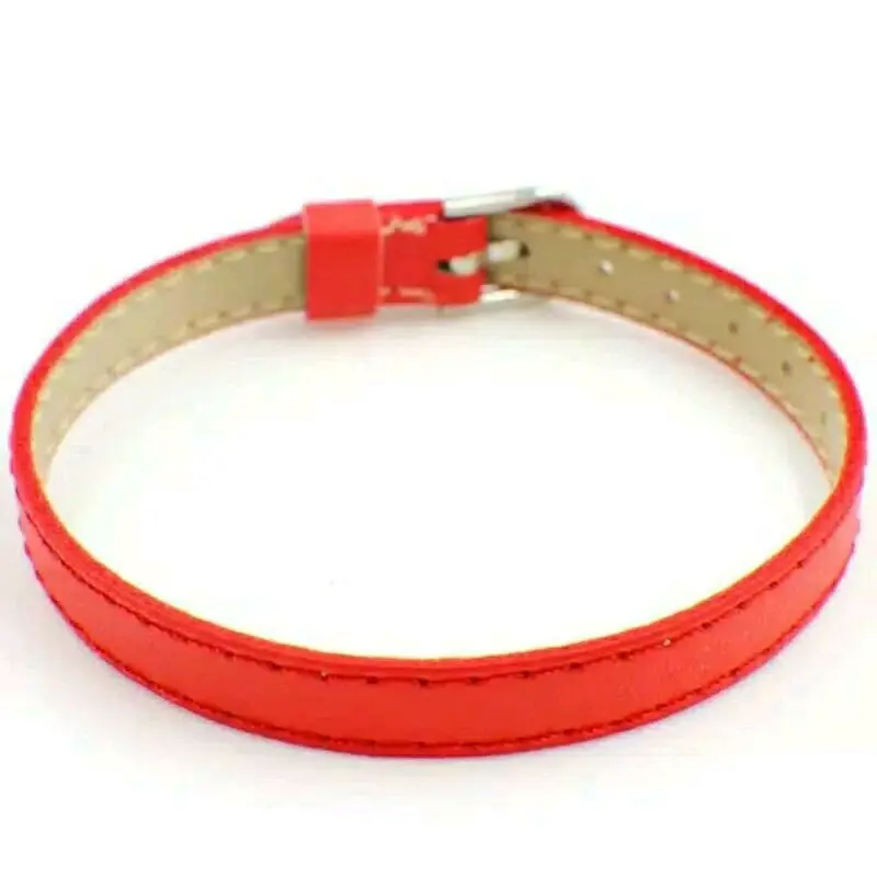 Gelang Gesper Kulit Gelang Sabuk Pria  Wanita free Karet Pembatas Liontin 2