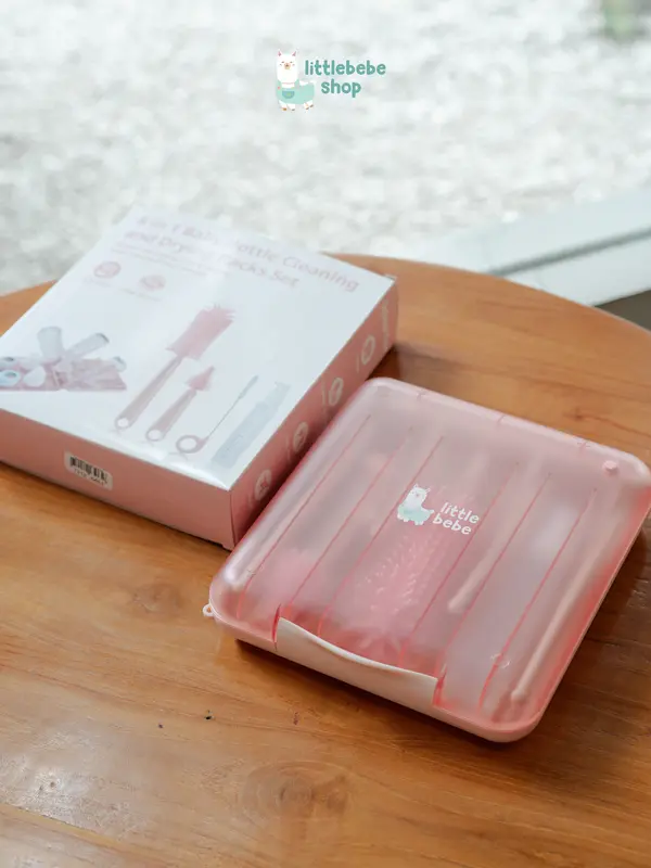 Littlebebeshop Hako Baby Drying Rack with Silicone brush I Rak pengering boto bayil travelling Botol 6