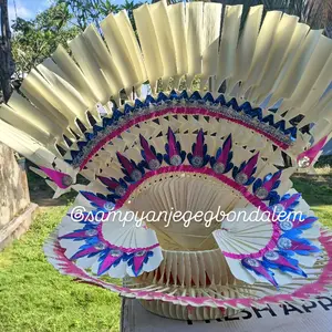 gebogan motif biru pink silver