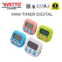 Gambar VETTO Digital Timer Kitchen / Pengatur Waktu Masak Stopwatch Alarm LCD Mini Magnet - Random dari Vetto Indonesia Kota Tangerang 1 Tokopedia