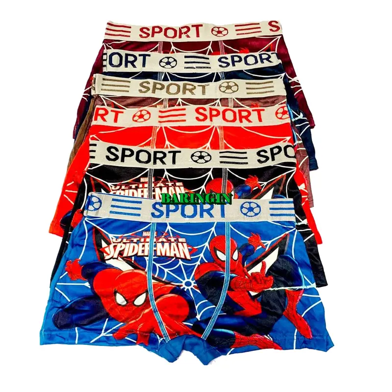Boxer Fashion Anak Cowok Isi 12 PCS-Celana Dalam Anak Motif Karakter Katun Pakaian 3
