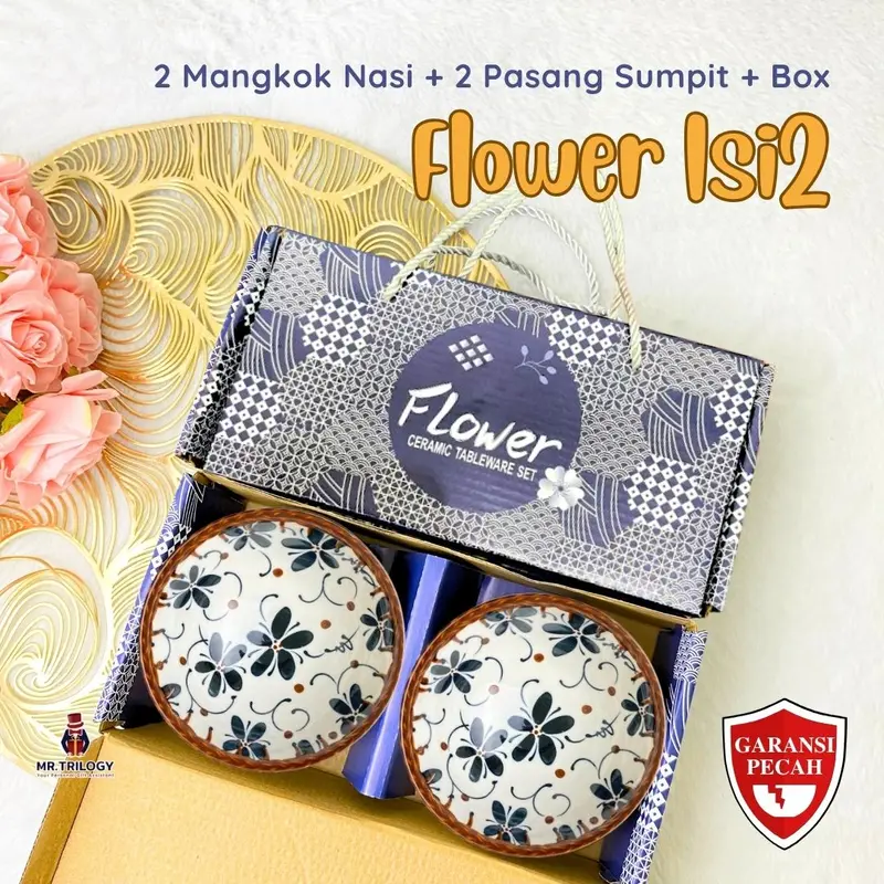 Kado Nikahan Bermanfaat Hampers Mangkok Keramik isi 2 RUSA Estetik Murah Kado Pernikahan Pengantin Wedding Bestie Mangkuk Nasi 4
