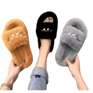 sandal wanita selop bulu lucu Shoes