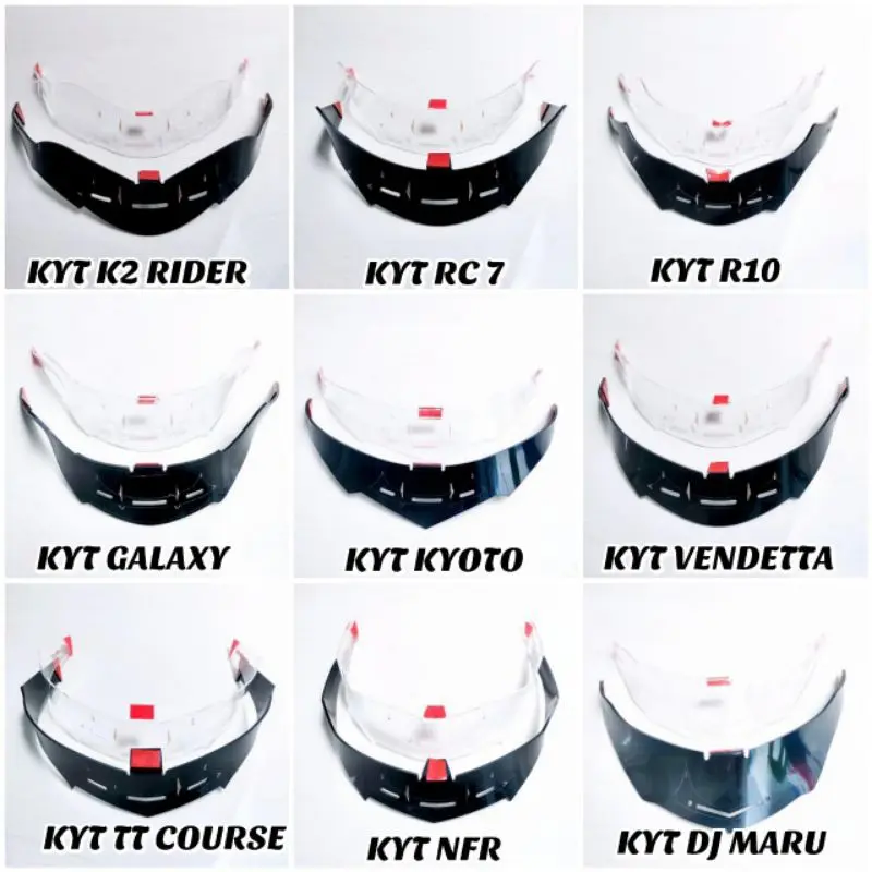 Spoiler Kyt Vendetta / Kyt K2 Rider / Kyt Falcon / Kyt Kyoto / Kyt Rc7 / Kyt Dj Maru / Kyt Galaxy / Spoiler Kyt TT Course / Spoiler Kyt R10 Motorcycle