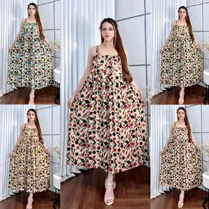 DRESS YUKENSI NAGITA MOTIF YASMIN LD 120 BAHAN RAYON ADEM