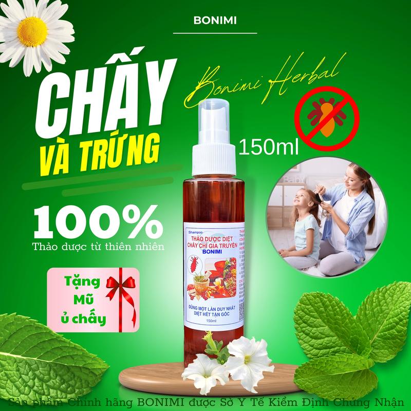 Xịt Diệt Chấy. Dầu Gội Chí Chấy Cho Bé BONIMI. Ủ Chấy Thảo Dược Hết Chấy Sạch Trứng