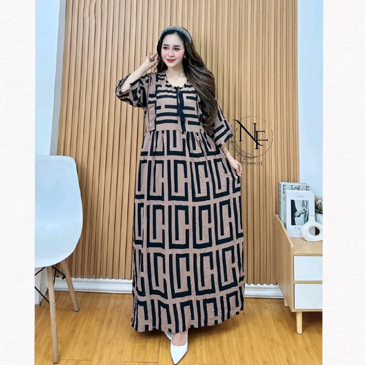 SECDRES TENSEL LD 115cm - 120cm Bahan Rayon- Dress Wanita Busui Friendly