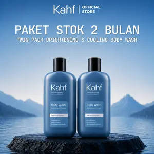 Twin Pack Kahf Body Wash Brightening and Cooling 200 ml - 2 pcs Sabun Mandi untuk Membantu Mencerahkan Kulit Tubuh dan Menyegarkan - Suitable for Daily Use