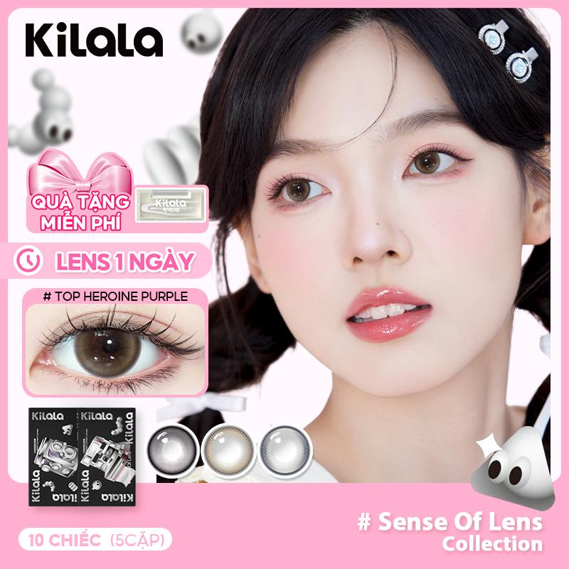 2 chiếc Kilala lens daily kính áp tròng 1 ngày màu Orange Brown DIA 14.5mm độ cận 0-7 lens êm mềm, tông cam nâu tự nhiên, phù hợp makeup nhẹ & chụp ảnh xinh
